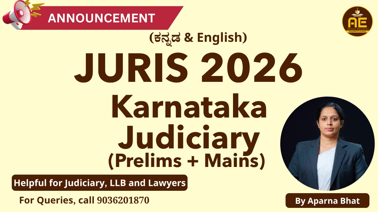 COURSE-JURIS 2026 (Karnataka Judiciary) (Prelims + Mains) Exam